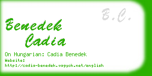 benedek cadia business card